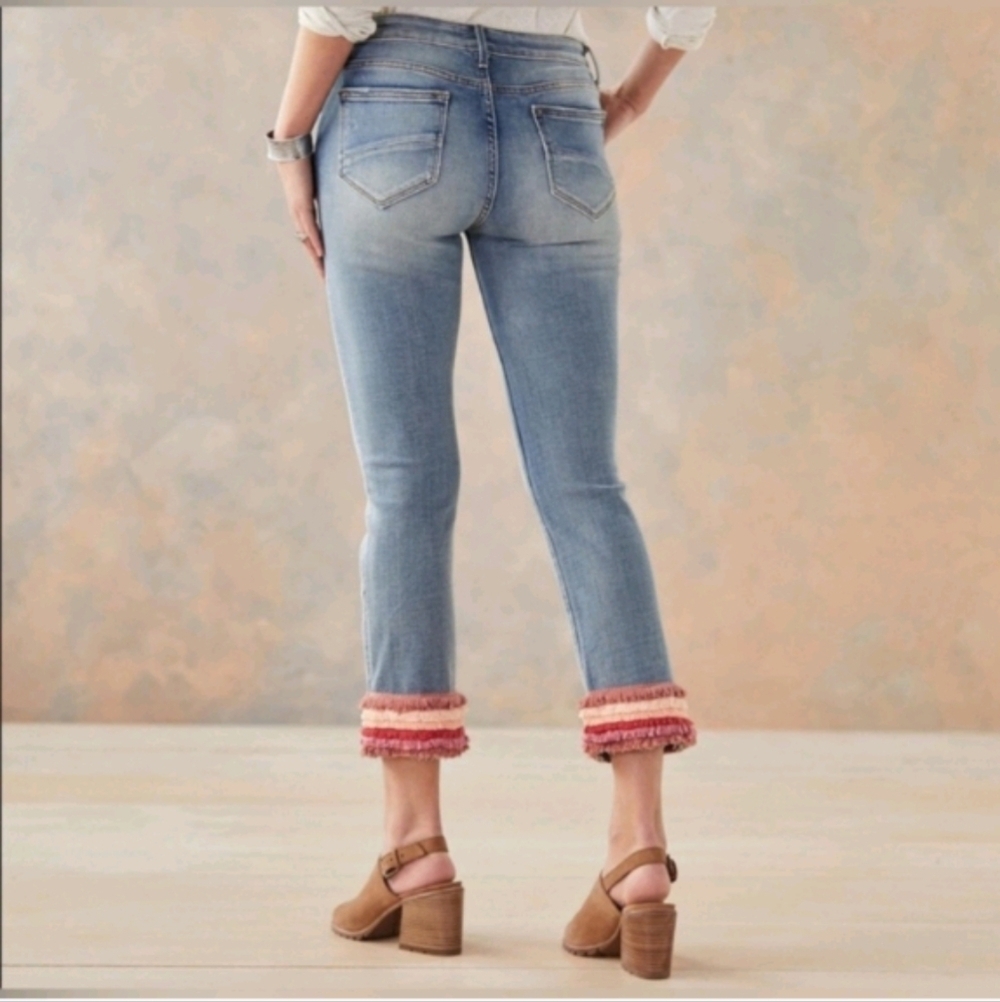 Driftwood Collette Fringe Crop Jeans Sz 31